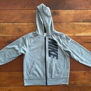 Nike Kids Full-Zip Gray Hoodie